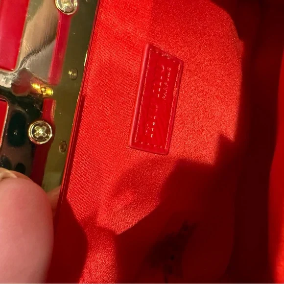 Miu Miu Red Glitter Kiss-lock snap Clutch/Coin Purse - Picture 11 of 16